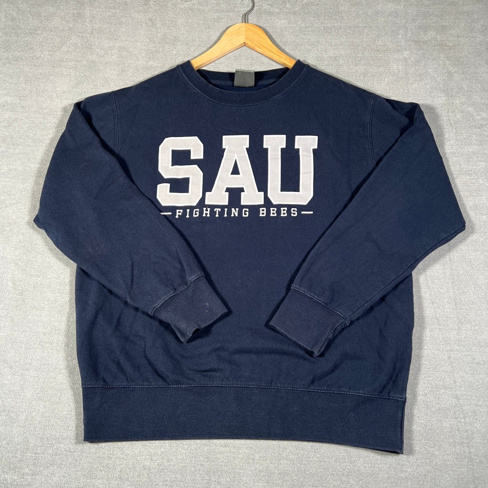MV Sport SAU Fighting Bees Crewneck Sweatshirt Mens M Navy Blue Cotton Blend